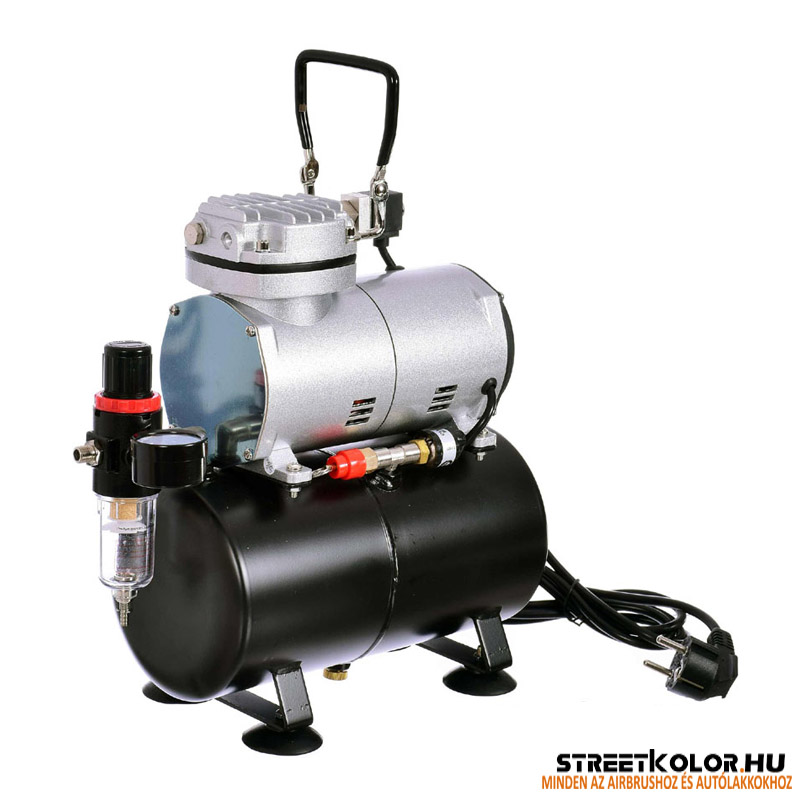 HSENG AS-189 airbrush kompresszor, 6 bar teljesítmény