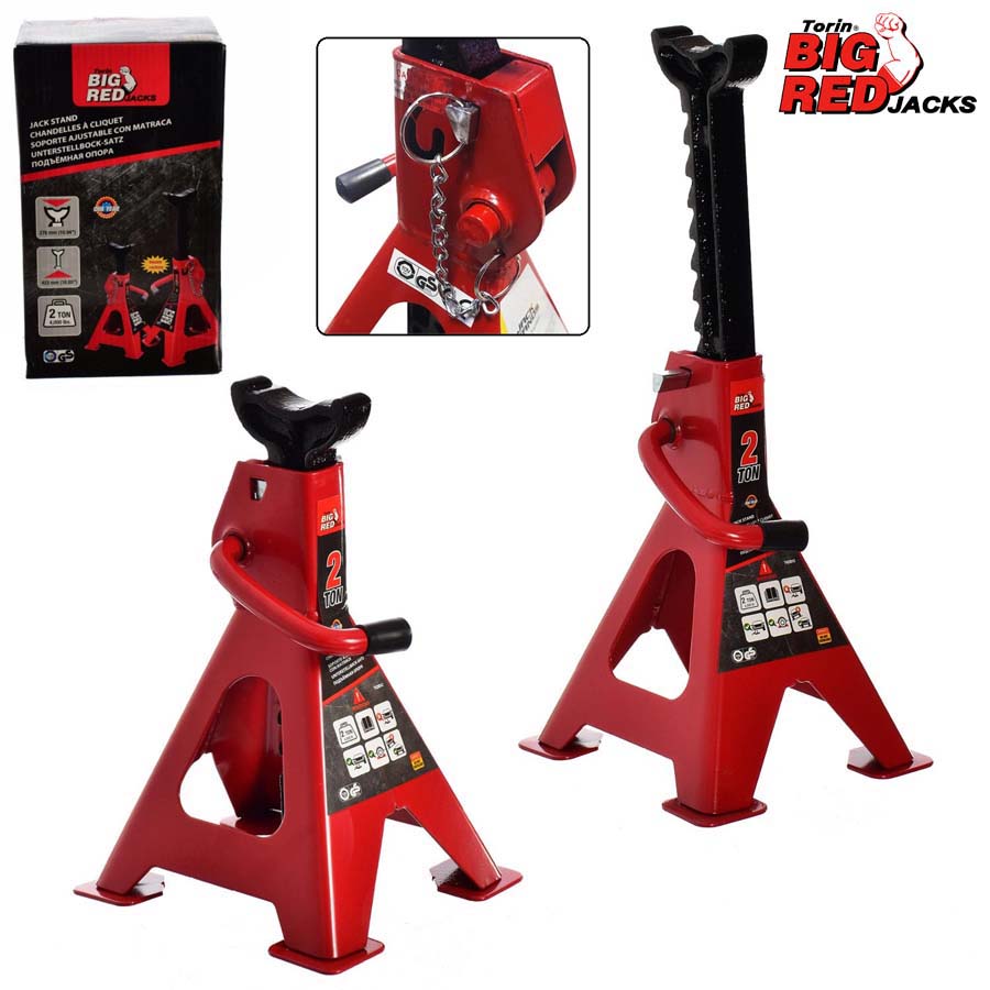 Állványtámasz az autó alá, teherbírás: 2T, TORIN BIG RED JACK T42001