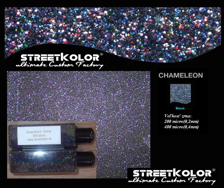 KolorPearl Brilliant higítós festék, Fekete Chameleon árnyalat, 400 micro