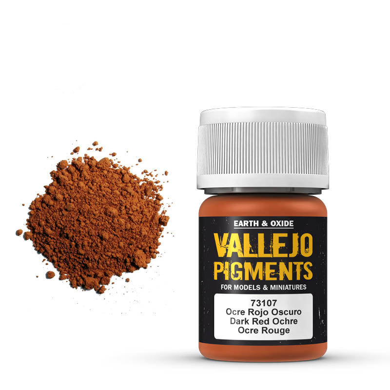 Vallejo pigment - DARK RED OCHRE 73107, 35ml