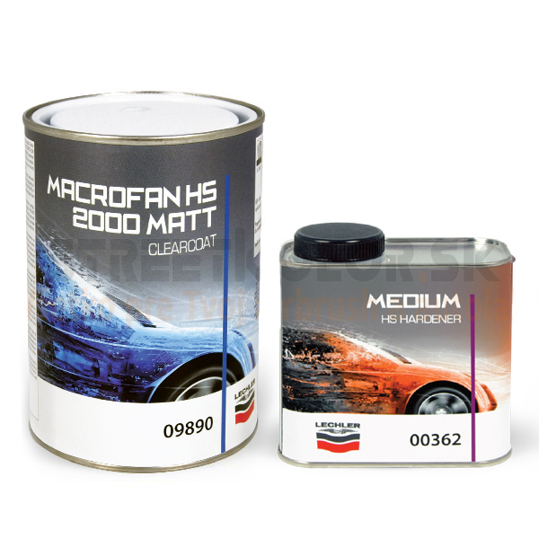 Matt lakk Lechler Macrofan HS 09890, 1000 ml + 0,25 l edző, 4:1