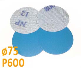 Csiszolópapír excentrikus csiszolóra, P600 szemcsésség, átmérő: 75mm, 1 darab