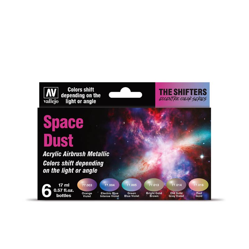 Vallejo 77.091 Space Dust airbrush festék készlet 6x17 ml