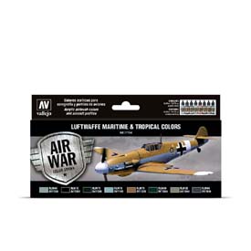 Vallejo 71.164 Luftwafe Maritime and Tropical airbrush festék készlet 8x17 ml