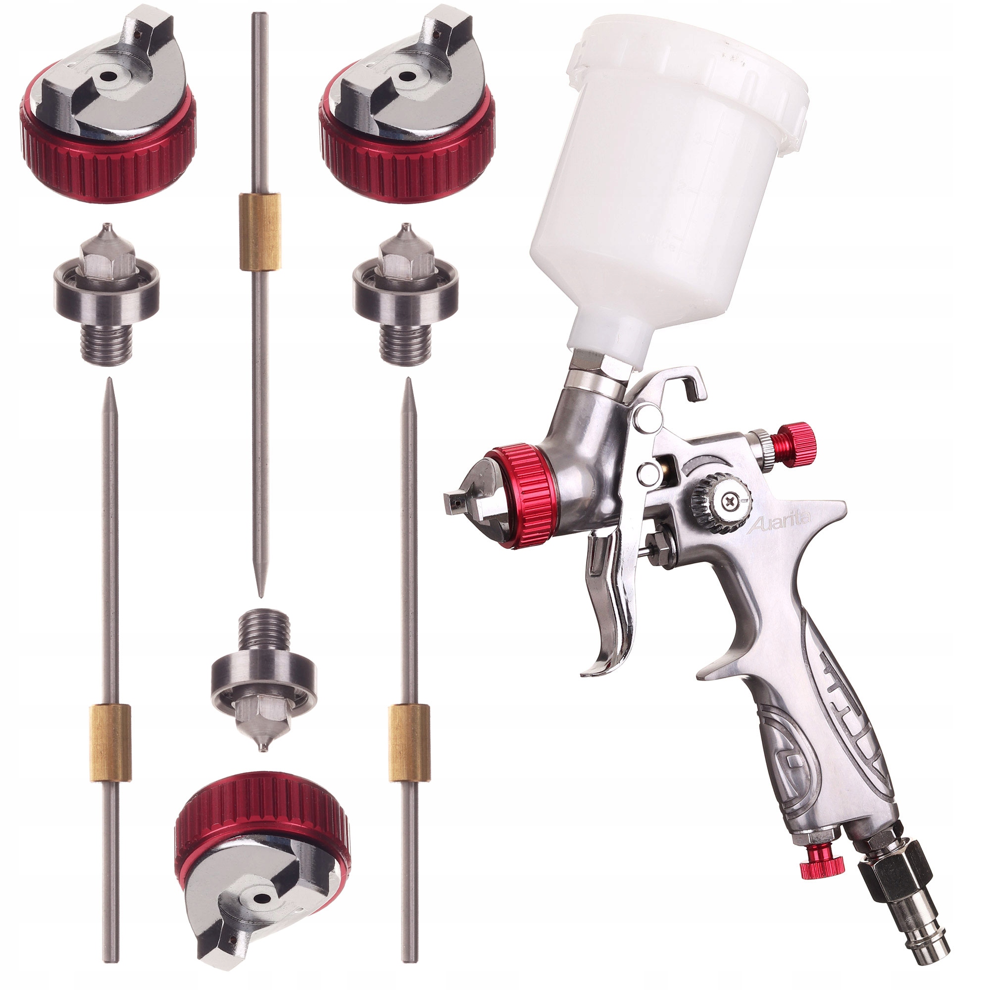 Auarita H-887 HVLP mini szórópisztoly 0,5+0,8+1,0+1,2mm (90-170l/min.)