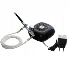 Airbrush szett HS-08 BLACK kompresszorral, HS-30 airbrush pisztollyal, AUTOSTOP