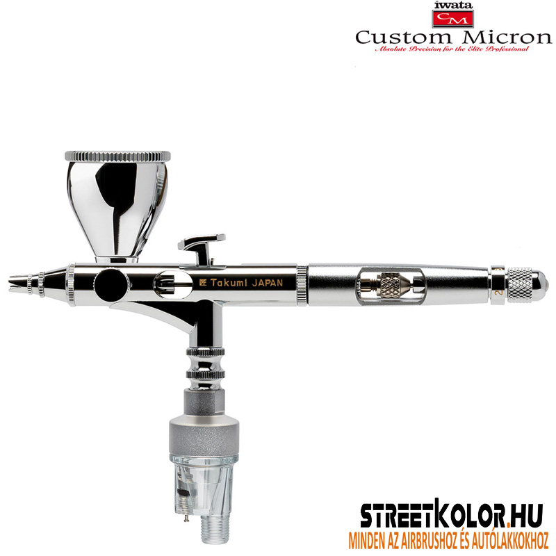 Iwata Custom Micron TAKUMI 0,18mm airbrush pisztoly oldalsó tégellyel
