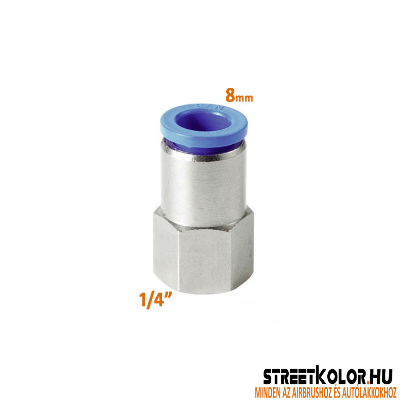 Közvetlen airbrush légcsatlakozó 1/4" - 8mm