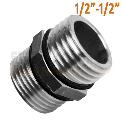 Redukció külső menet G1/2", G1/2" külső menet - Nikkelezett sárgaréz