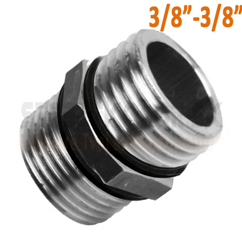 Redukció külső menet G3/8", G3/8" külső menet - Nikkelezett sárgaréz