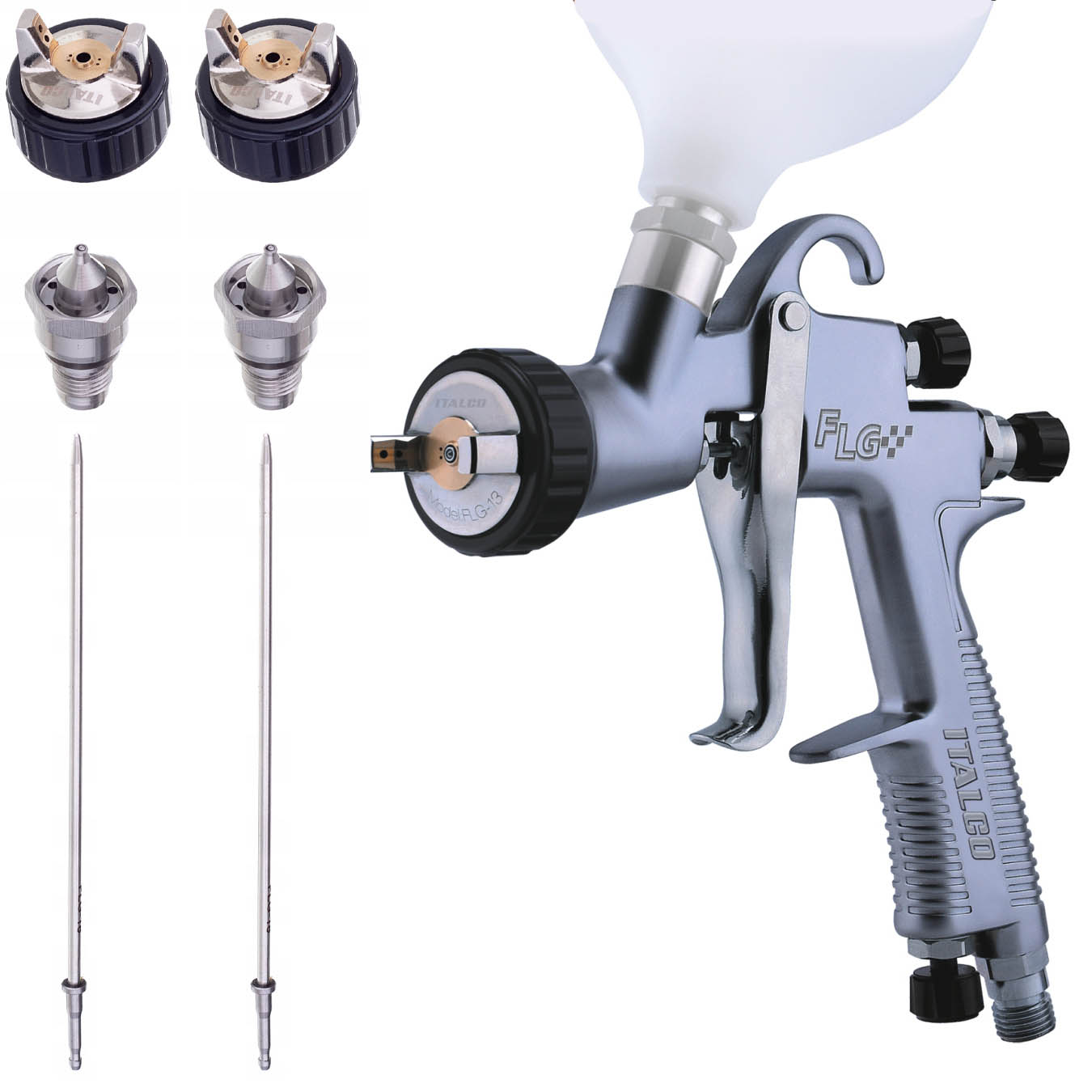 ITALCO FLG LVMP szórópisztoly 1,3 +1,4 + 1,6 mm, fogyasztás: 280l/min.
