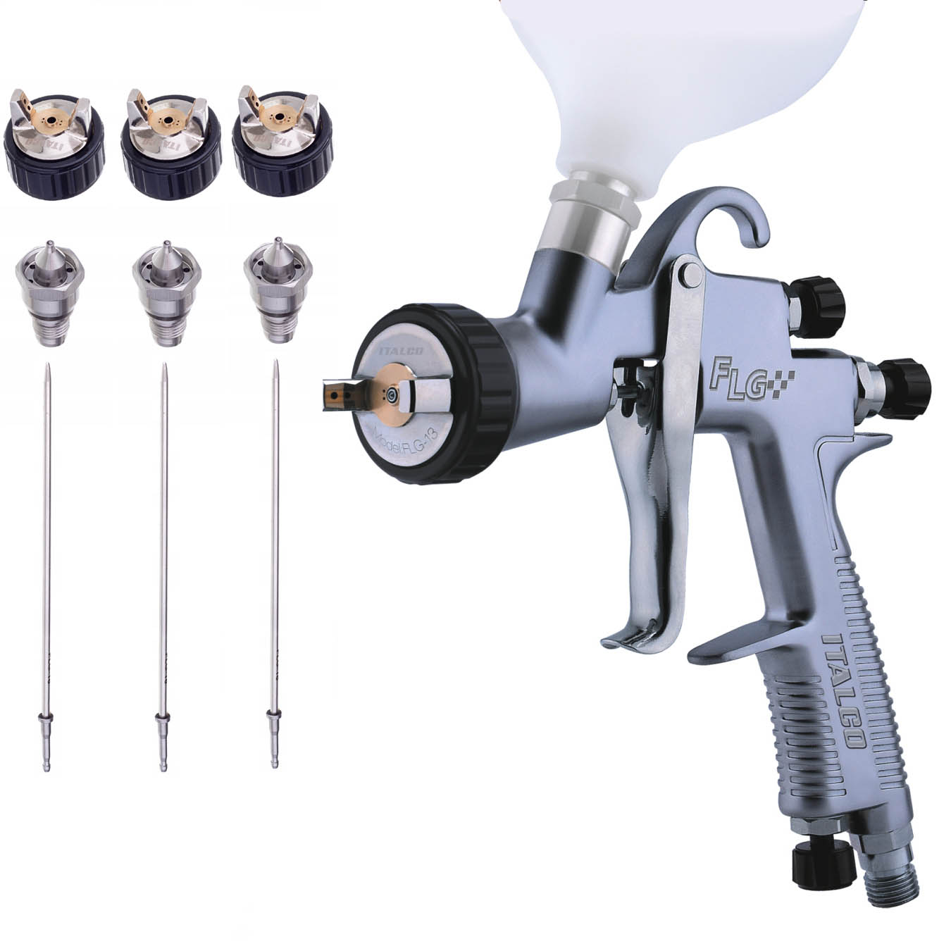 ITALCO FLG LVMP szórópisztoly 1,3 +1,4 + 1,6 + 1,8 mm