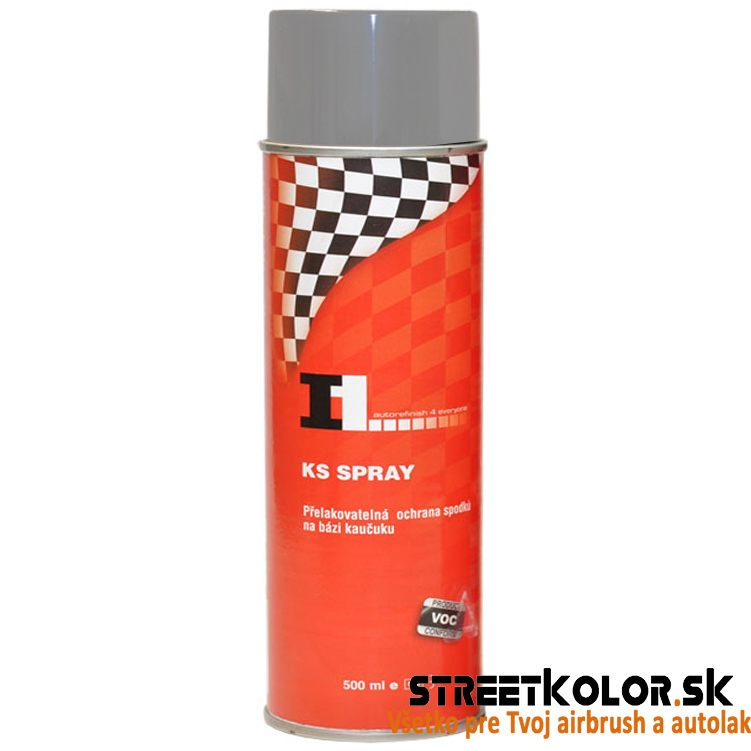 KS SPRAY - Átlakkozható alvázvédő -szürke, térfogat: 500ml