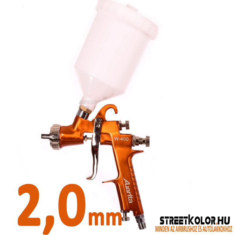 Auarita W-400 2,0mm LVMP szórópisztoly, légfogyasztás 156-269l/min.