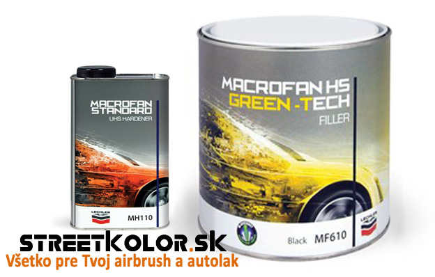 Fekete töltőanyag Lechler GREEN-TECH MF610 Low VOC, 1000 ml töltőanyag + 200 ml 