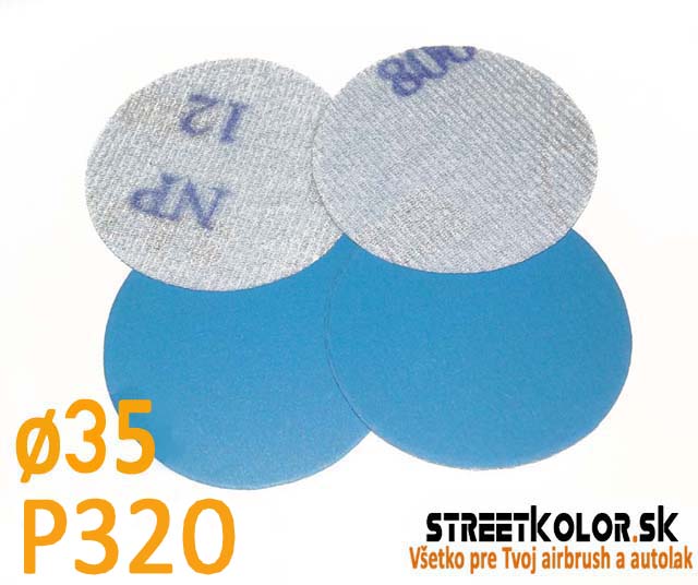Csiszolópapír excentrikus csiszológéphez, szemcsés P320, átmérő: 35 mm, 1 db
