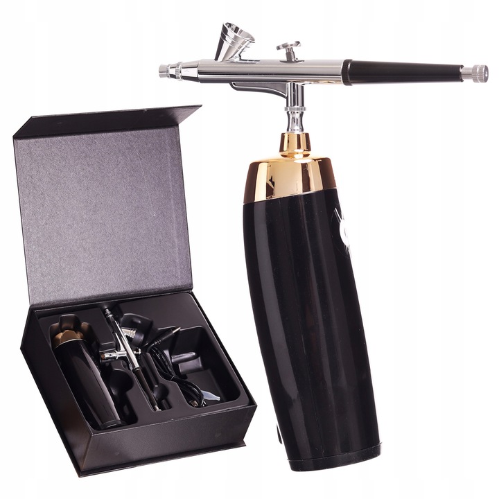 Luxus airbrush sminkkészlet: OCTAGON BATTERYJET HB05 belső akkumulátorral