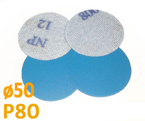 Csiszolópapír excentrikus csiszolóra, P80 szemcsésség, átmérő: 50mm, 1 darab