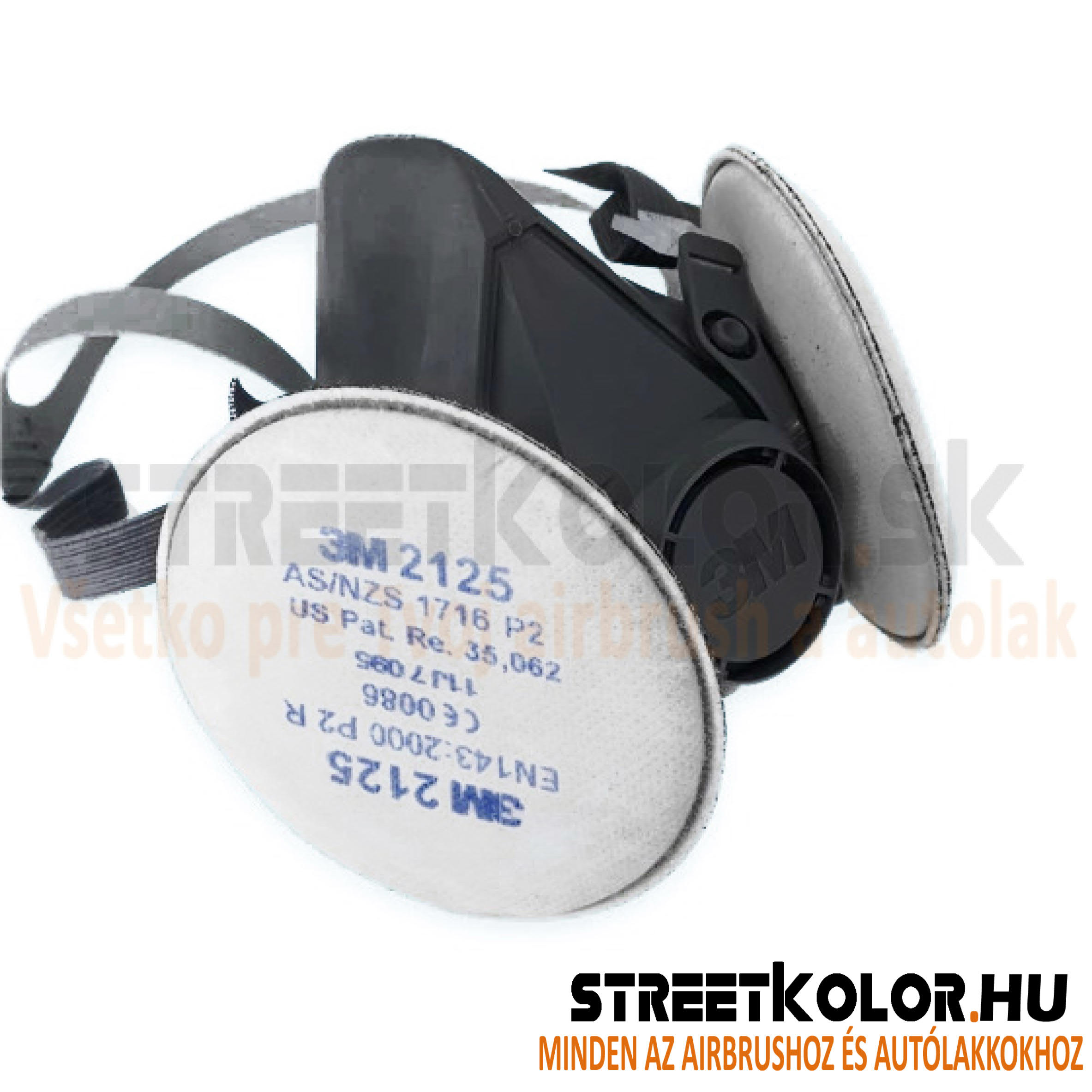 3M™ félálarc 6100, S méret, por előszűrő 2125, P2 kategória