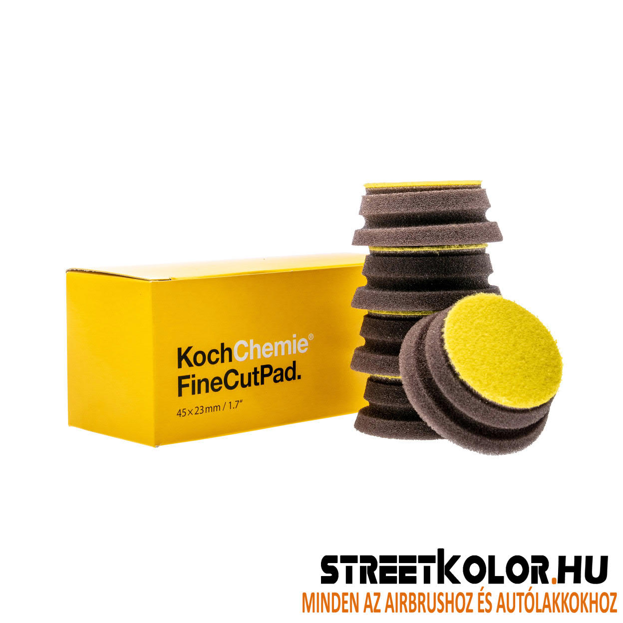 KochChemie Középesen kemény sárga polírozótárcsa Fine Cut Pad 45 x 23 mm