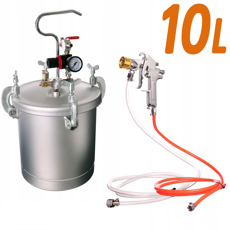 Szórópisztoly alsó 10 l-es tartállyal Auarita PT-10 1,7 mm, szintetikus, uretán