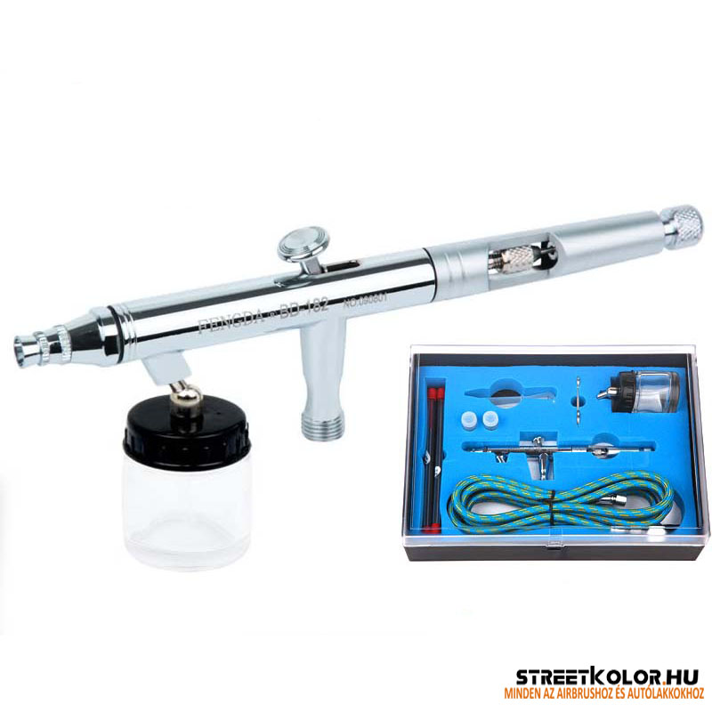 FENGDA BD-182K Airbrush pisztoly 0,3+0,5+0,8 mm tű és szórófej + cső