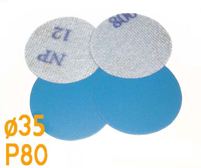 Csiszolópapír excentrikus csiszolóhoz, szemcsésség P80, átmérő: 35mm, 1 darab