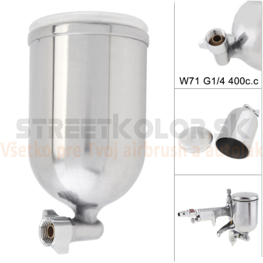 Alumínium tartály Auarita W-71G-hez, 400ml