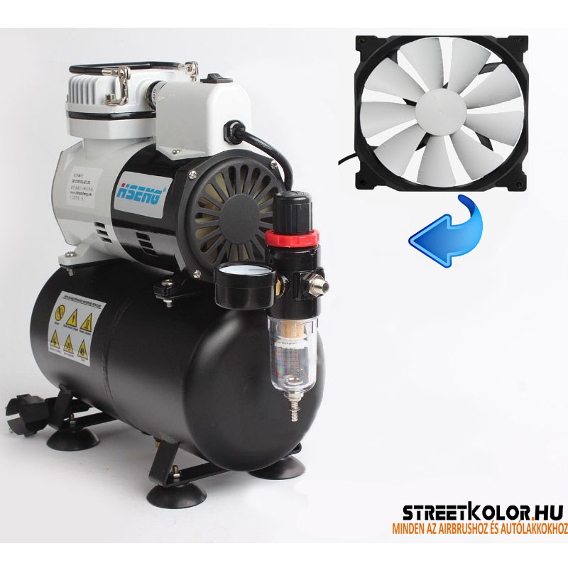 HSENG ® AF-186 airbrush kompresszor 3l-es légtartállyal