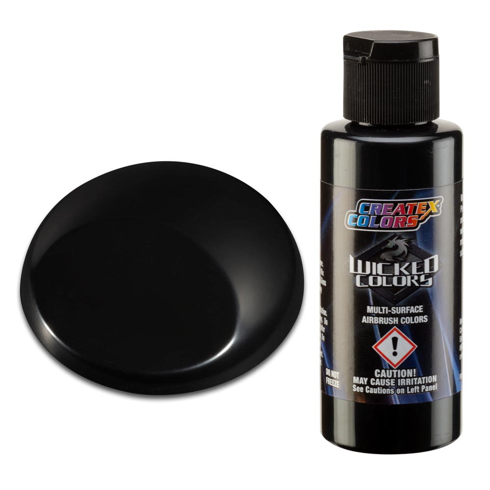 Wicked W018 Magasfényű fekete áttetsző airbrush festék 60ml