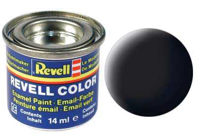 REVELL 08 Fekete matt szintetikus modellező festék (RAL9011), 14ml