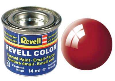 REVELL 31 Tűz Piros fényes szintetikus modellező festék (RAL3000), 14ml