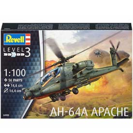 Revell AH-64A Apache Model Set helikopter 1:100, 56 részes