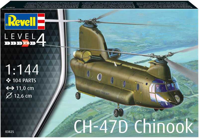 Revell CH-47D Chinook Model Set helikopter 03825 1:100, 104 részes