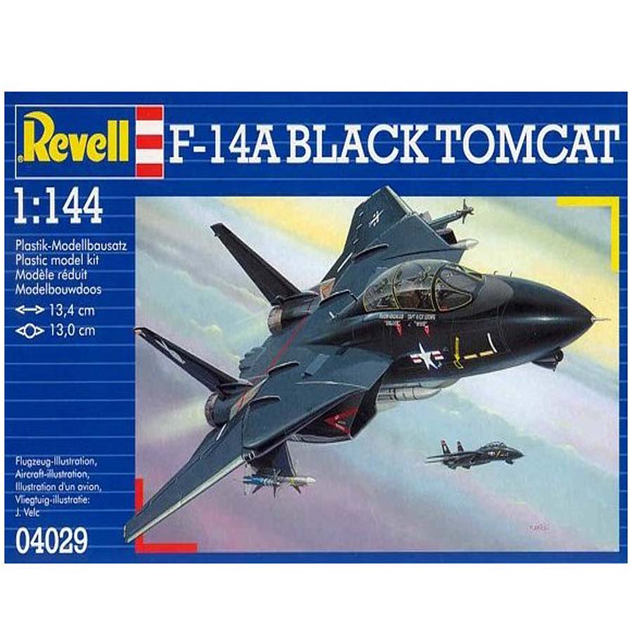 Revell F-14A Black Tomcat "BLACK BUNNY" Model Set repülőgép 04029 1:144, 49 részes