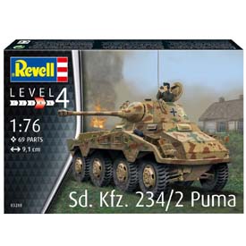 Revell Sd.Kfz 234/2 Puma Modellező készlet páncélozott jármű 1:76, 69 darab