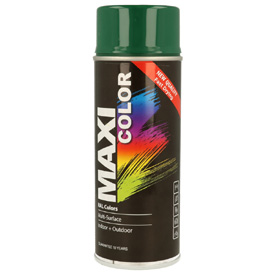 MaxiColor akril festék magasfényű fedőlakkal spray kiszerelésben, RAL6005, Űrtartalom: 400ml