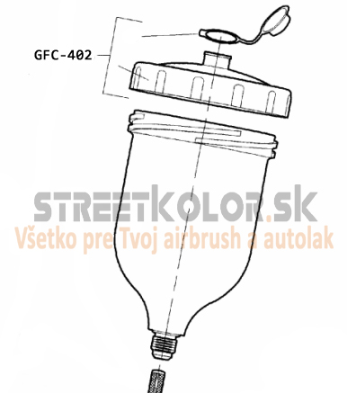 DeVilbiss GFC-402, GFC-501 tégelyfedél