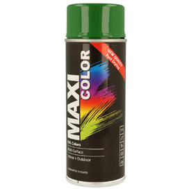 MaxiColor akril festék magasfényű fedőlakkal spray kiszerelésben, RAL6002, Űrtartalom: 400ml