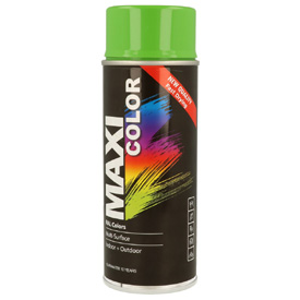 MaxiColor akril festék magasfényű fedőlakkal spray kiszerelésben, RAL6018, Űrtartalom: 400ml