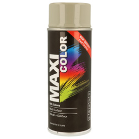 MaxiColor akril festék magasfényű fedőlakkal spray kiszerelésben, RAL7032, Űrtartalom: 400ml