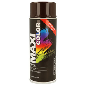 MaxiColor akril festék magasfényű fedőlakkal spray kiszerelésben, RAL8017, Űrtartalom: 400ml