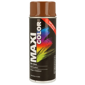 MaxiColor akril festék magasfényű fedőlakkal spray kiszerelésben, RAL8024, Űrtartalom: 400ml