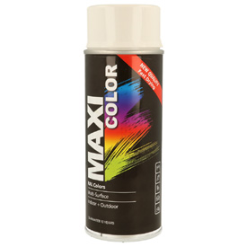 MaxiColor akril festék magasfényű fedőlakkal spray kiszerelésben, RAL9010, Űrtartalom: 400ml
