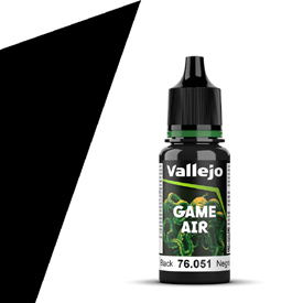 VALLEJO GAME AIR 76.051 FEKETE akril airbrush festék 18 ml