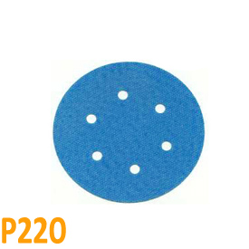 Csiszolópapír excentercsiszolóhoz, P220, Átmérő: 125mm, 6 lyuk, 100 db