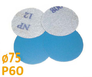 Csiszolópapír excentrikus csiszolóra, P60 szemcsésség, átmérő: 75mm, 1 darab