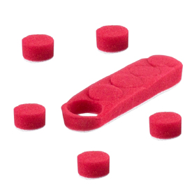 Puha polírozó habkorong KOLORTECH, tépőzáras, Ø17x10 mm, 5 darab