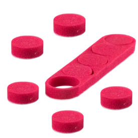 Puha polírozó habkorong KOLORTECH, tépőzáras, Ø27x10 mm, 5 darab