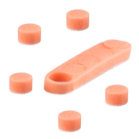 Közepesen kemény habkorong KOLORTECH, tépőzáras, Ø17x10 mm, 5 darab